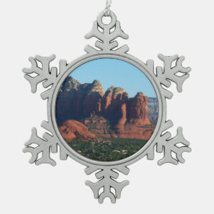 Coffee Pot Rock I in Sedona Arizona Snowflake Pewter Christmas Ornament