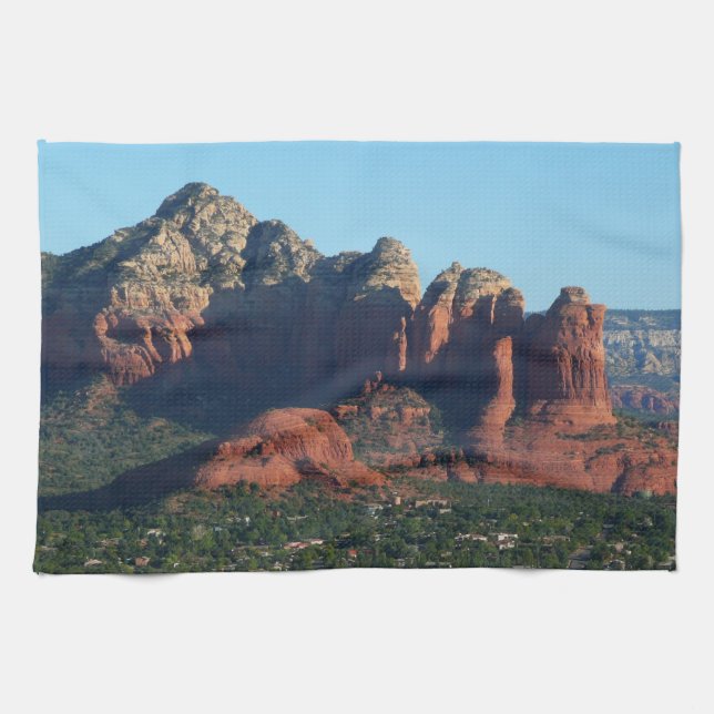 Coffee Pot Rock I in Sedona Arizona Tea Towel (Horizontal)