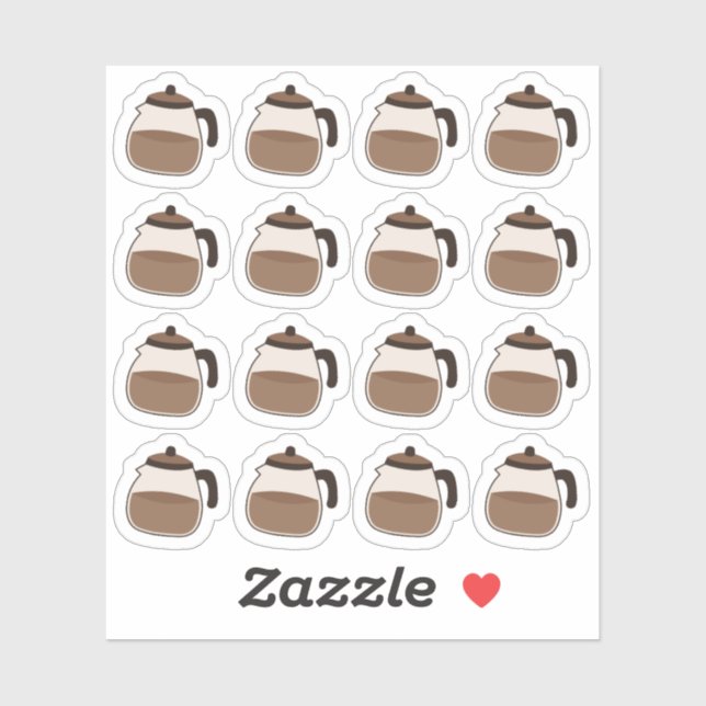 Coffee Pots Coffee Break Decorative Bujo Planner  (Sheet)