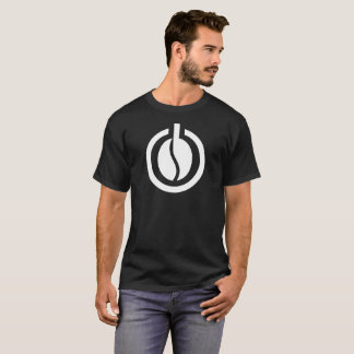 Coffee Power Minimal Symbol White Design T-Shirt