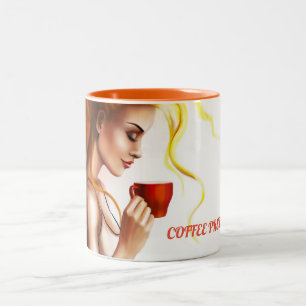Coffee Pretty Afternoon Break Two-Tone Coffee Mug