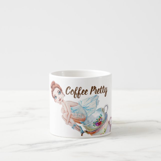 Coffee Pretty Coffee Fairy Espresso Cup (Front)