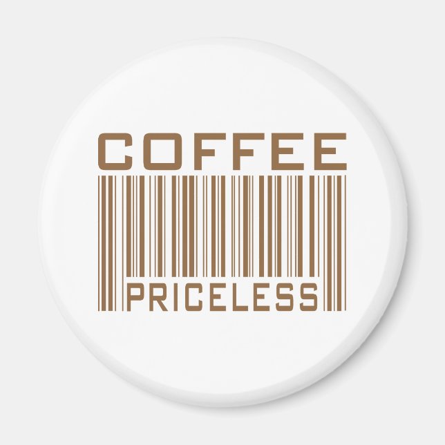 Coffee Priceless Bar Code Tees Gifts Magnet (Front)