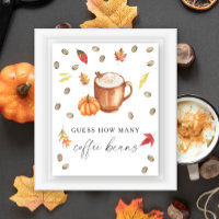Coffee pumpkin Bridal shower How many coffee beans