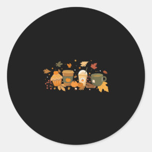 Coffee Pumpkin Latte Spice Coffee Love Fall Season Classic Round Sticker