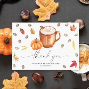 Coffee Pumpkin Thank you Bridal shower