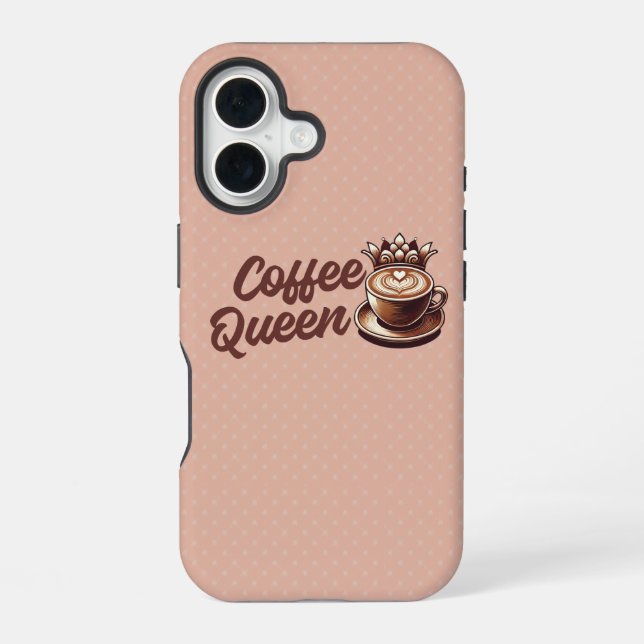 Coffee Queen iPhone 16 Case (Back)