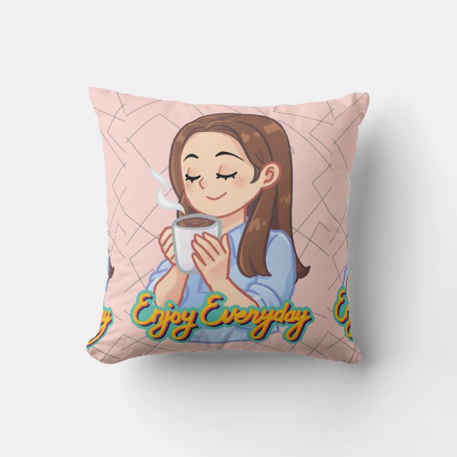  coffee quote  cushion (Front)