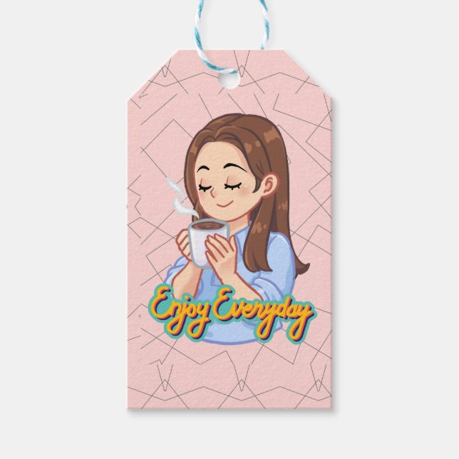  coffee quote  gift tags (Front)