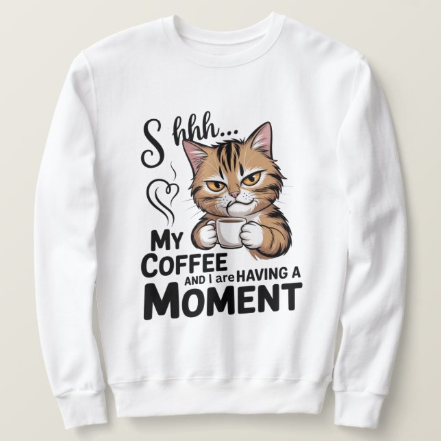 Coffee Quote shirt, Gnome Sublimation Design.  Sweatshirt (Design Front)