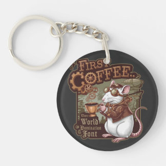 Coffee Rat Key Ring