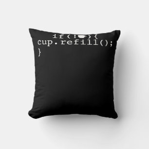 Coffee Refill Smart Coding Software Engineer Cushion