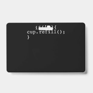 Coffee Refill Smart Coding Software Engineer ID Badge