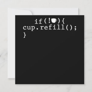 Coffee Refill Smart Coding Software Engineer Invitation