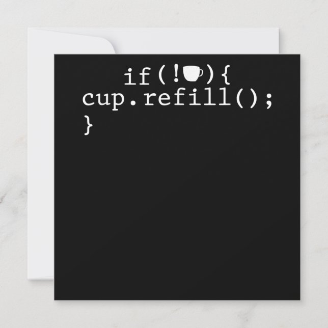 Coffee Refill Smart Coding Software Engineer Invitation (Front)