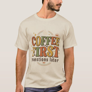 Coffee Retro 70s Typography T-Shirt