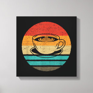 Coffee Retro Style Vintage Canvas Print