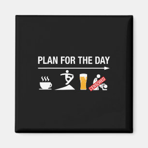 Coffee Ride Snowboard Beer Funny Snowboarding Snow Magnet