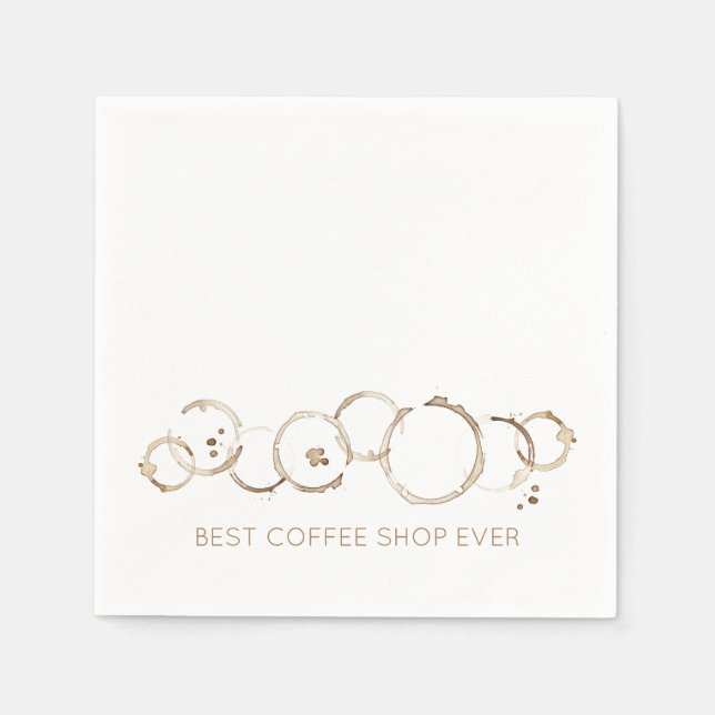 Coffee Rings BEST COFFEE EVER Business Fun Napkin (Front)