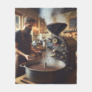 Coffee Roaster Fleece Blanket