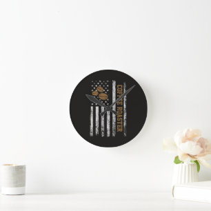 Coffee Roaster Round Clock