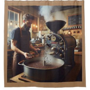 Coffee Roaster Shower Curtain