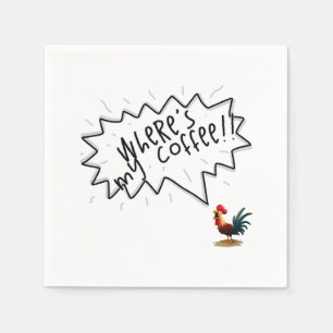 Coffee Rooster Napkin