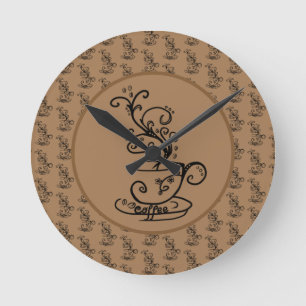 coffee round clock