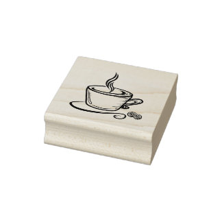 Coffee rubber stamp