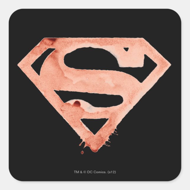 Coffee S Symbol - Red Square Sticker (Front)