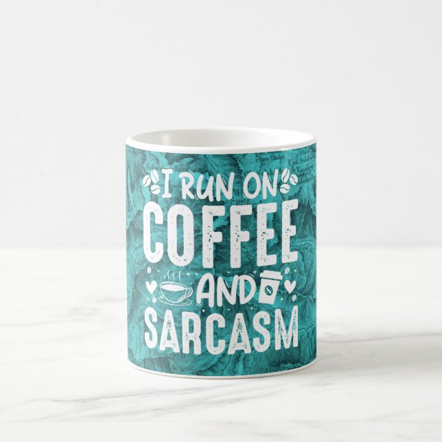 Coffee Sarcasm Topographic Map Blue  Mug (Center)