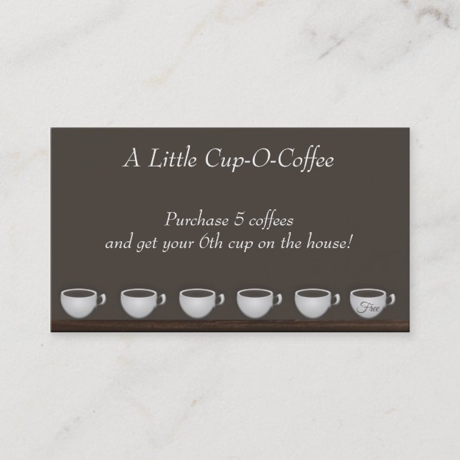 Coffee Savings Loyalty Card (Front)