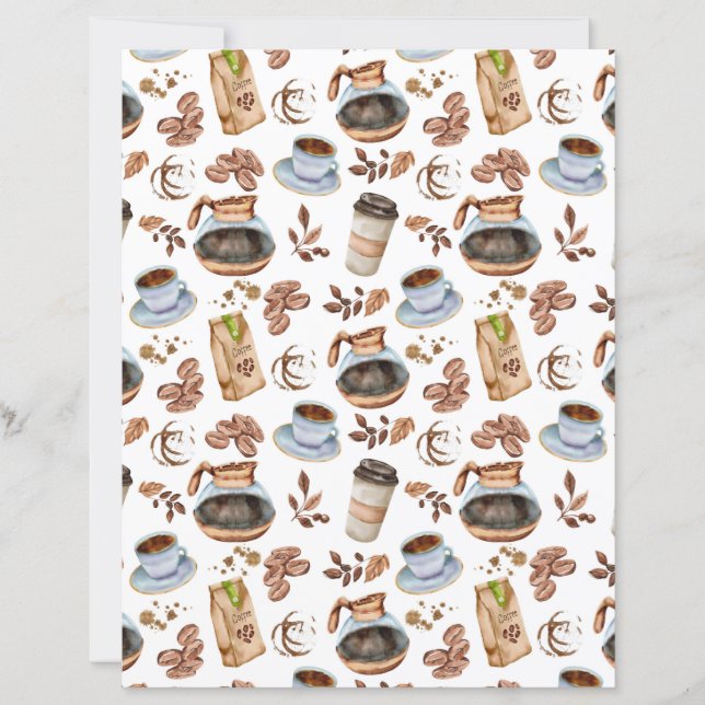 Coffee Scrapbook Paper (Front)