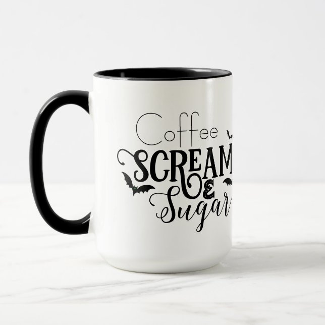 Coffee Scream & Sugar Mug (Left)