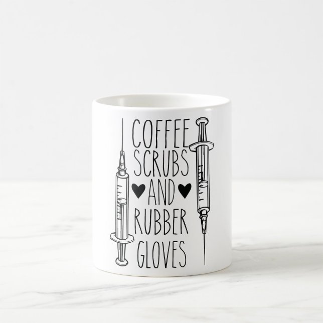 Coffee Scrubs And Rubber Gloves Coffee Mug (Creator Uploaded)
