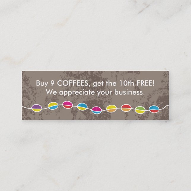 COFFEE shapes customer loyalty Card (Back)