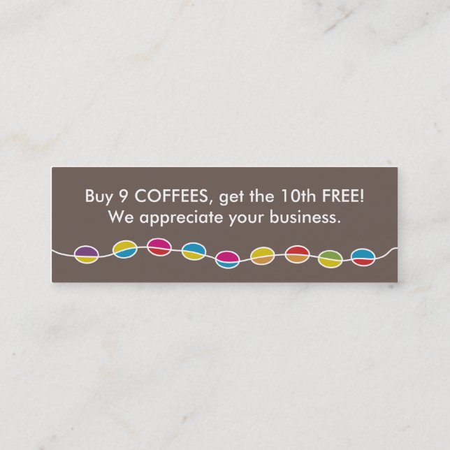 COFFEE shapes customer loyalty Card (Back)