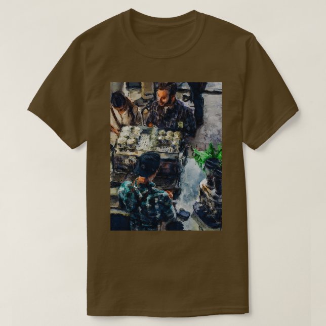 Coffee shop artwork T-Shirt (Design Front)