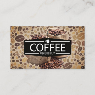 Coffee Shop   Barista Bag of Coffee Beans Business Card