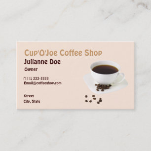 Coffee Shop Business Card