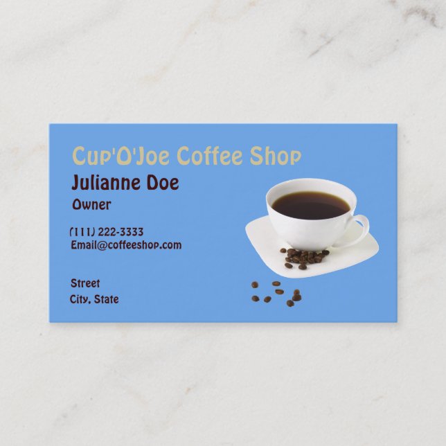 Coffee Shop Business Card (Front)