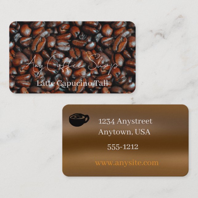 coffee Shop Business Card (Front/Back)