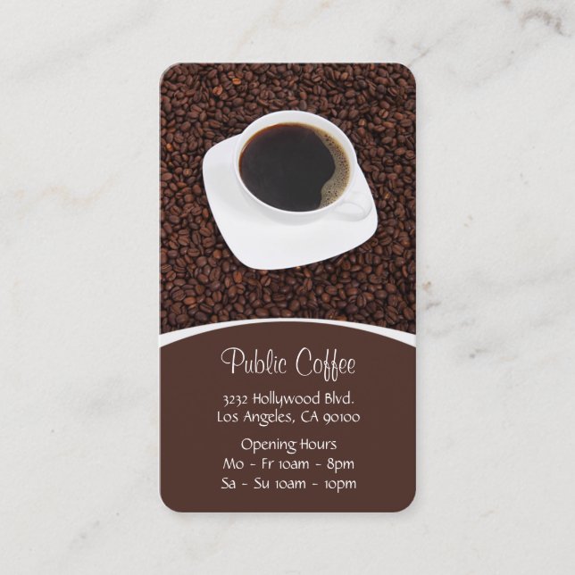 Coffee Shop Business Card (Front)