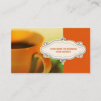 Coffee Shop Business Cards {Orange}