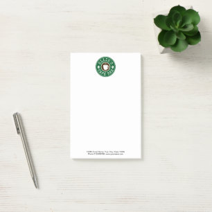 Coffee shop business logo custom post-it notes