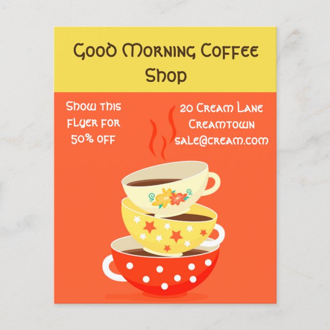 Coffee Shop cafe advertisement Flyer (Front)