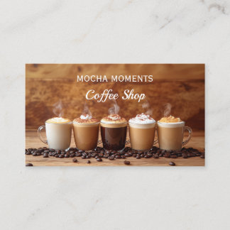 Coffee Shop Café and Barista themed Business Card