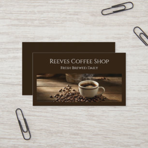 Coffee Shop Cafe Business Card