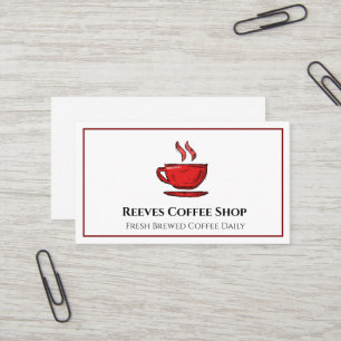 Coffee Shop Cafe Business Card
