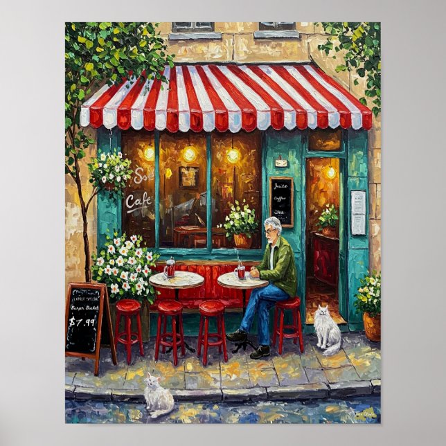 Coffee Shop Cafe Poster (Front)